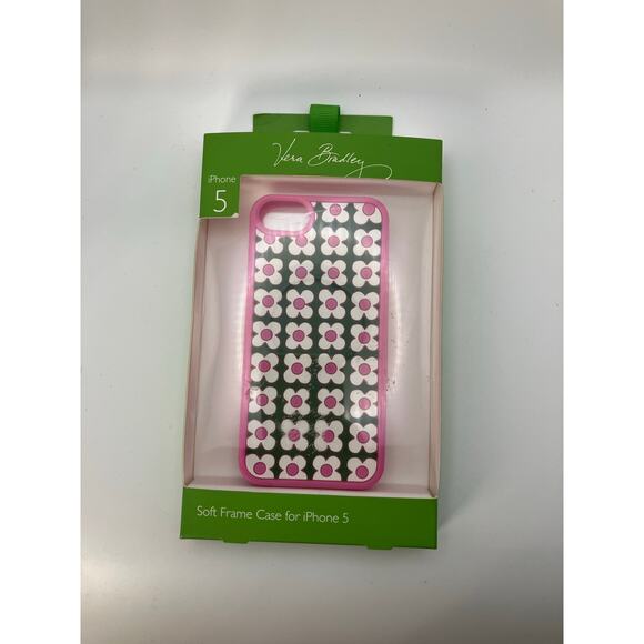 Vera Bradley iPhone 5 Soft Frame Case Lola Pink Floral Retro‎ Pattern New in Box - Picture 1 of 6
